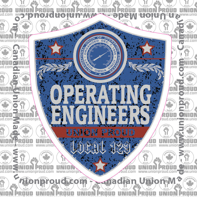 Operating Engineers Blue Badge Decal