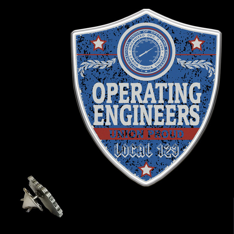 Operating Engineers Blue Badge Lapel Pin
