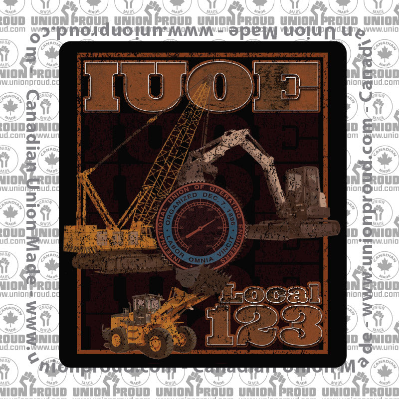 IUOE Gritty Machinery Union Decal