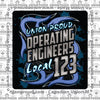 Operating Engineers Blue Metal Union Decal