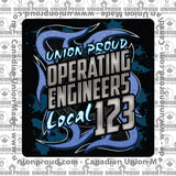 Operating Engineers Blue Metal Union Decal