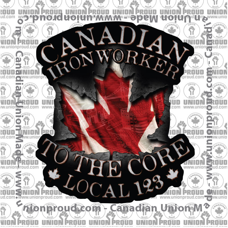 Ironworkers Canadian to the Core Decal