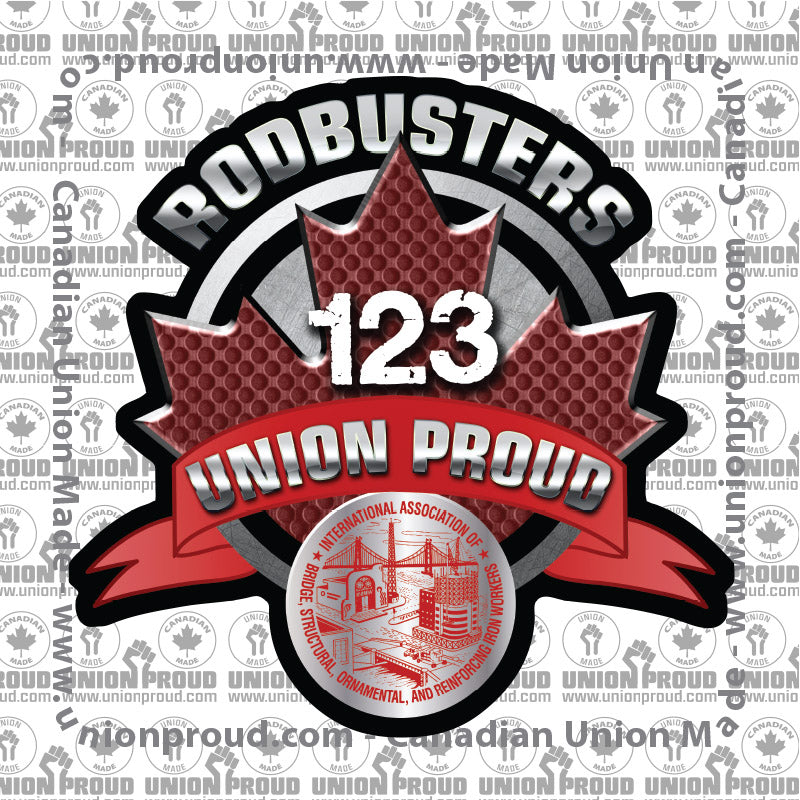 IW Rodbusters Round Canada Decal
