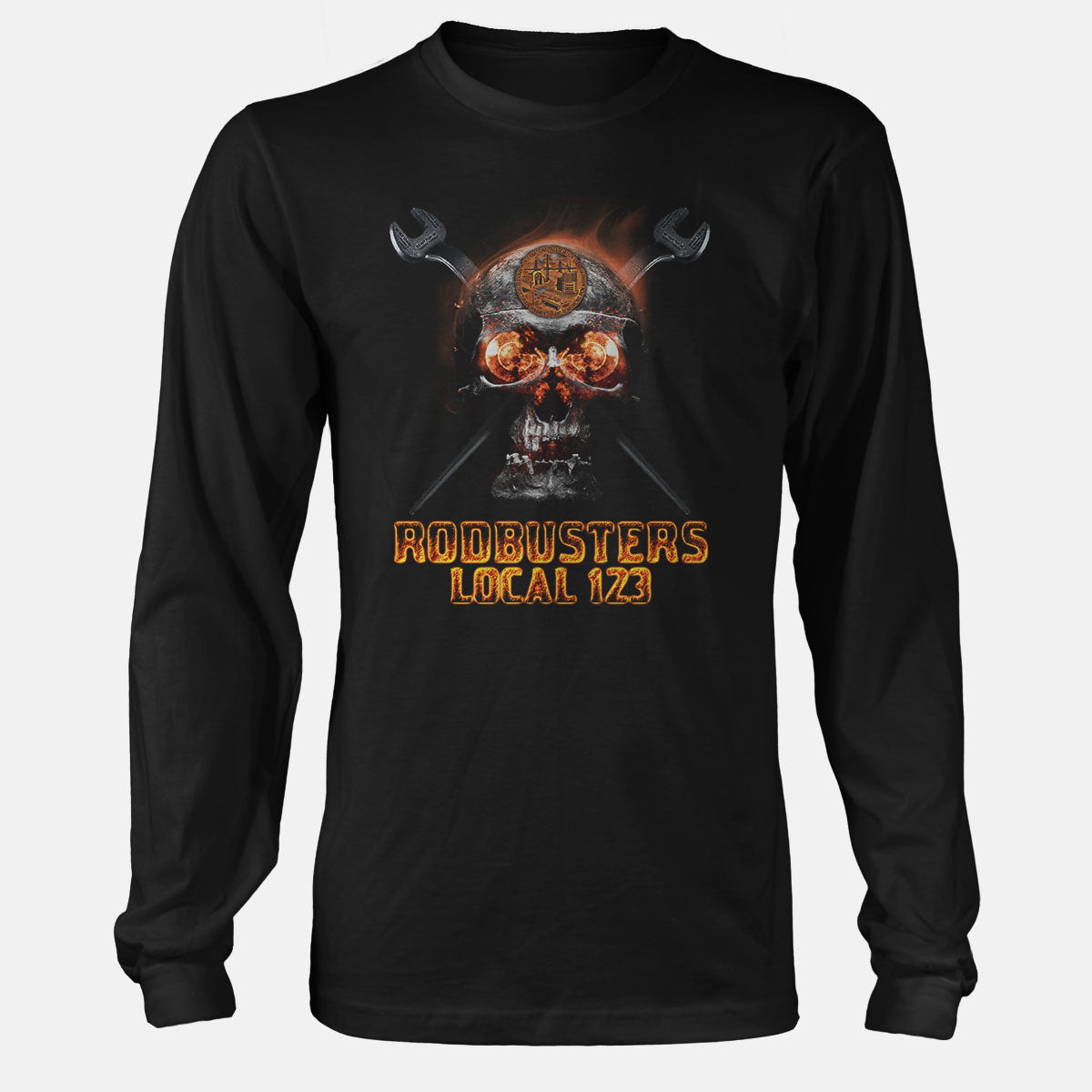 IW Rodbusters Flaming Skull Apparel