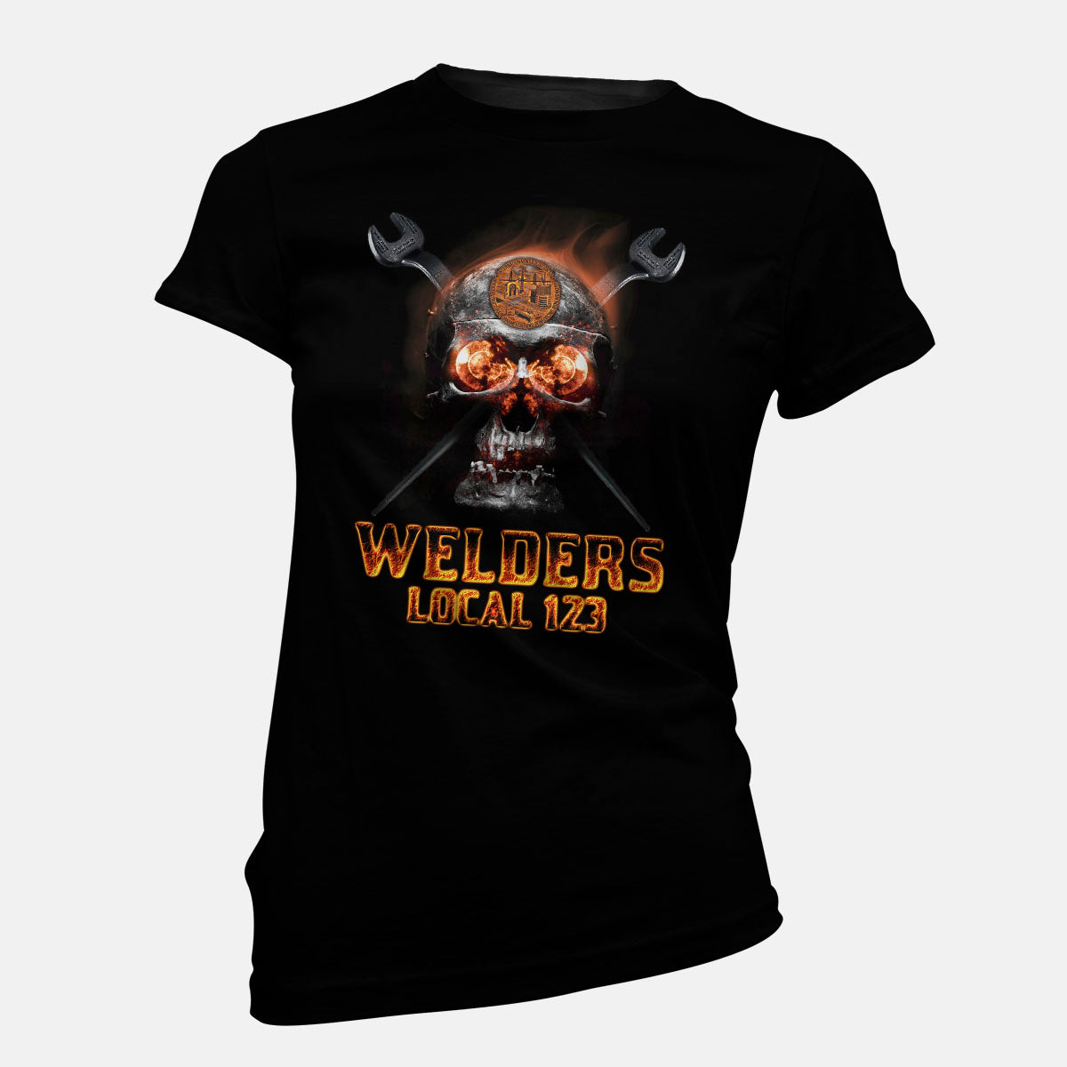 IW Welders Flaming Skull Apparel
