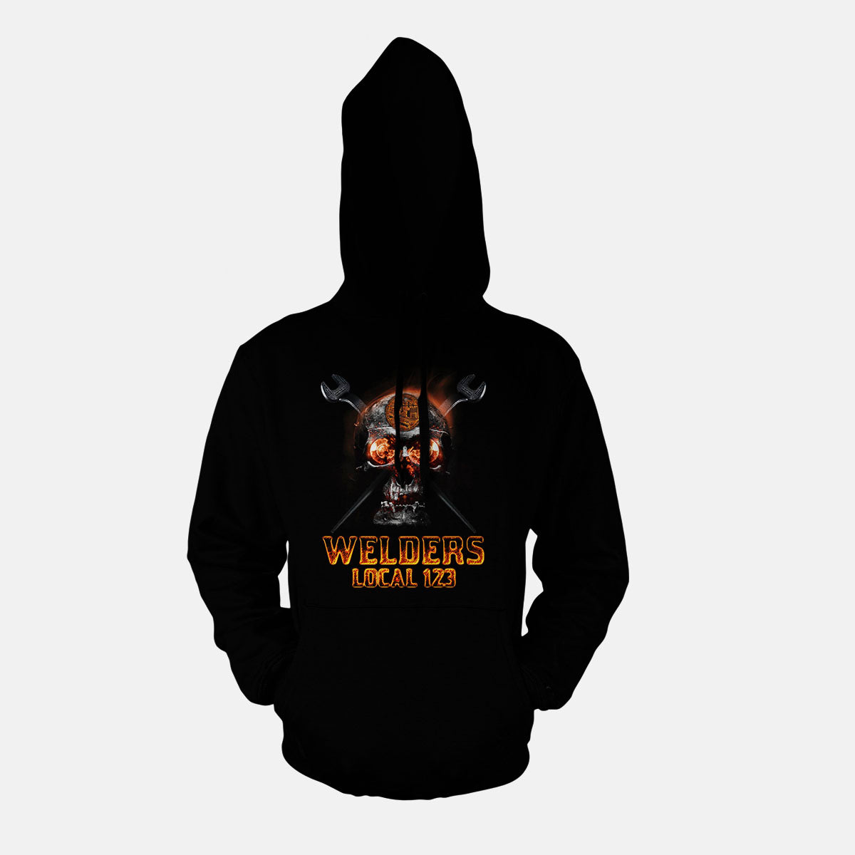 IW Welders Flaming Skull Apparel