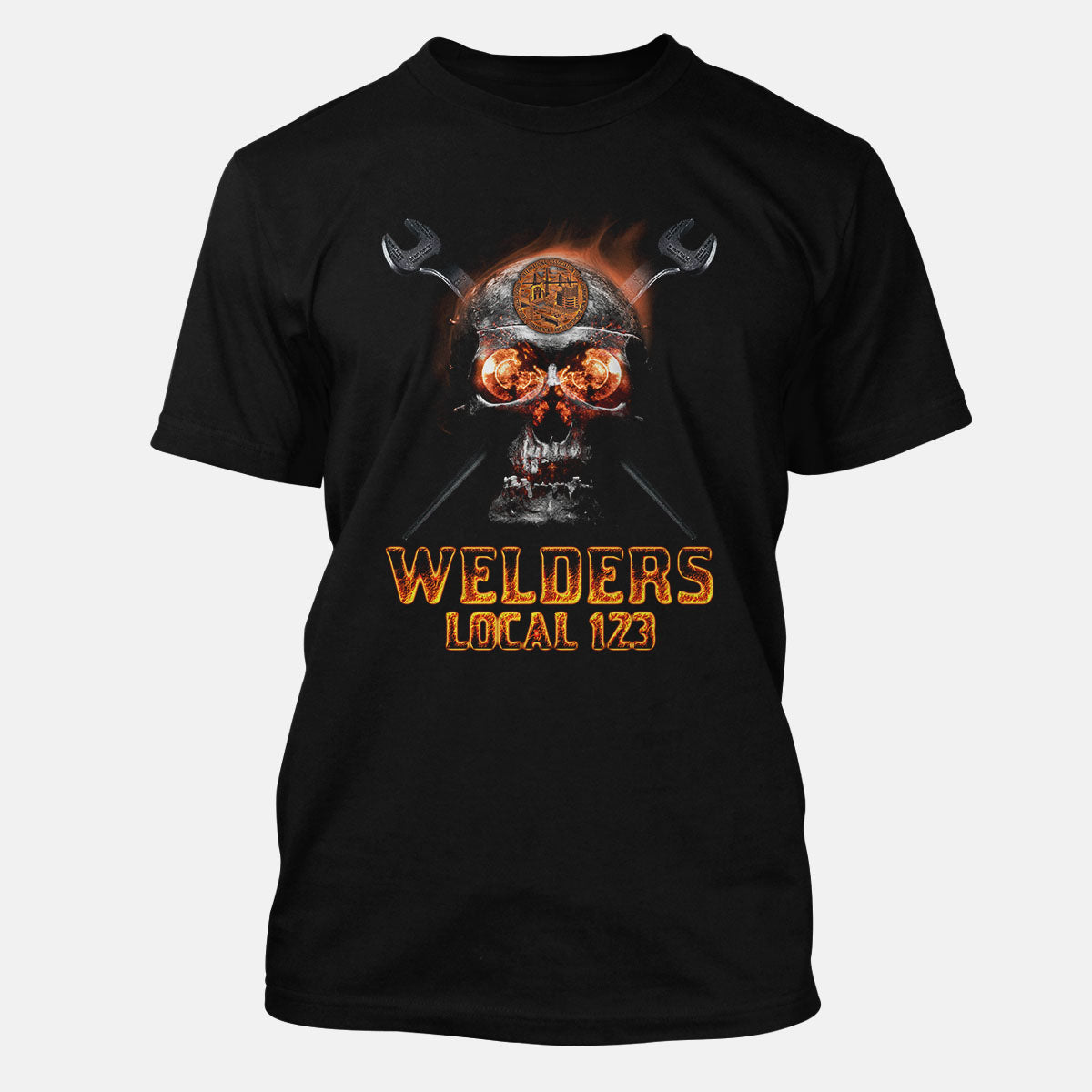 IW Welders Flaming Skull Apparel