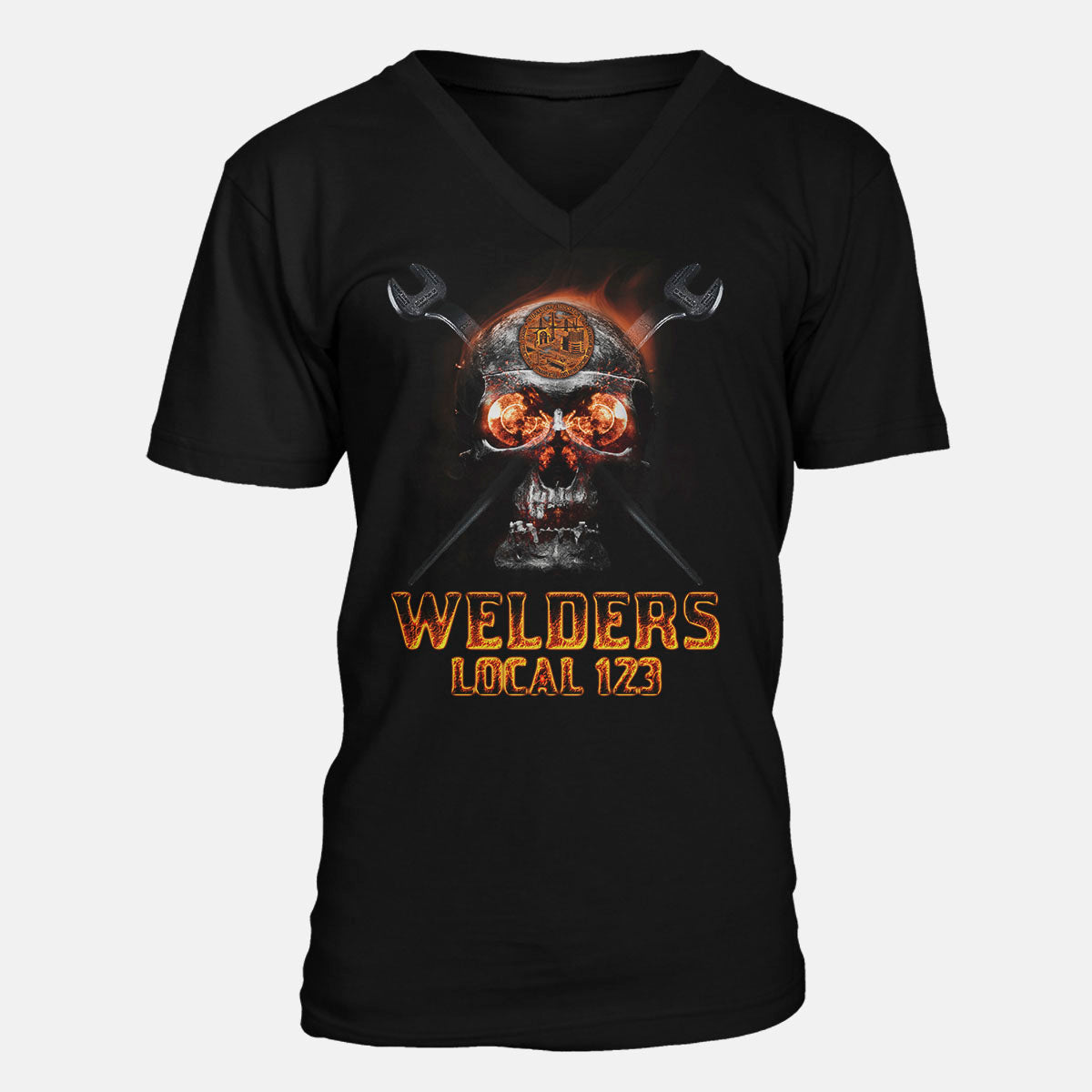 IW Welders Flaming Skull Apparel