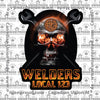 IW Welders Flaming Skull Decal
