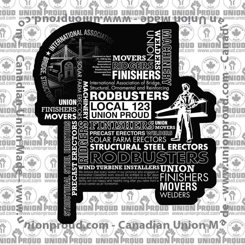 IW Rodbusters Typographic Union Decal