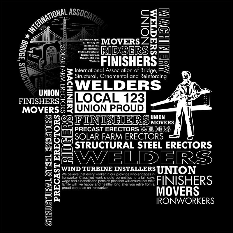 IW Welders Typographic Union Apparel