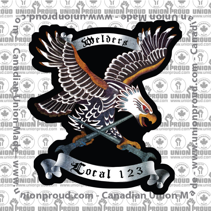 IW Welders Eagle Union Decal