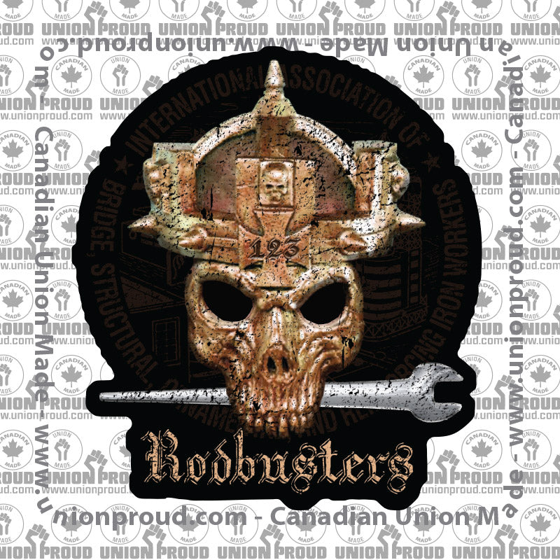 IW Rodbusters Skull Mask Union Decal