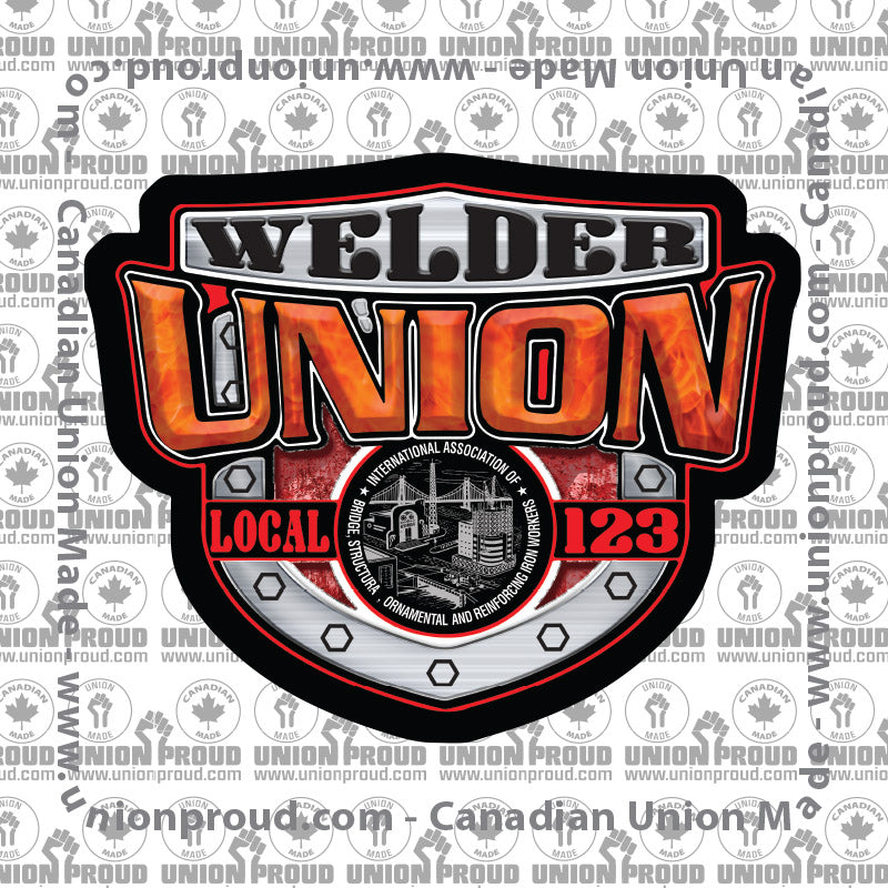 IW Welders Shield Union Decal