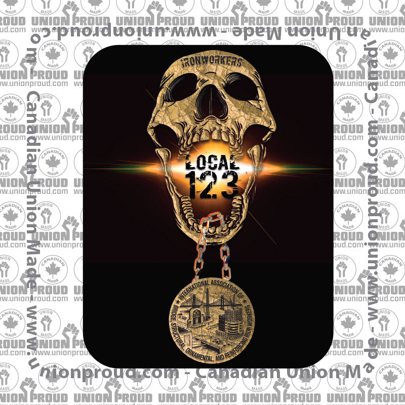 Ironworkers Skull Medallion Union Decal