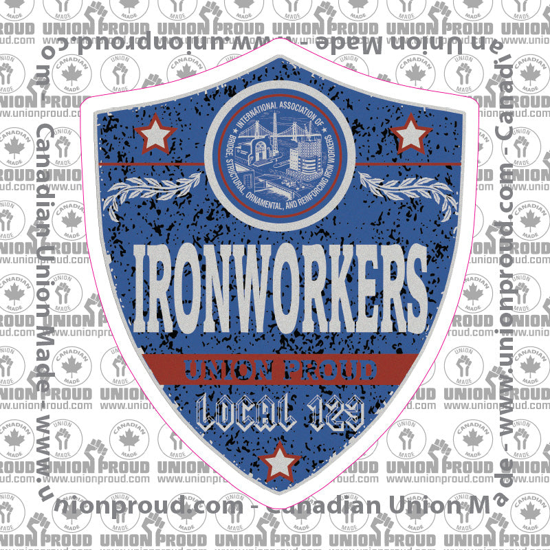 Ironworkers Blue Badge Decal