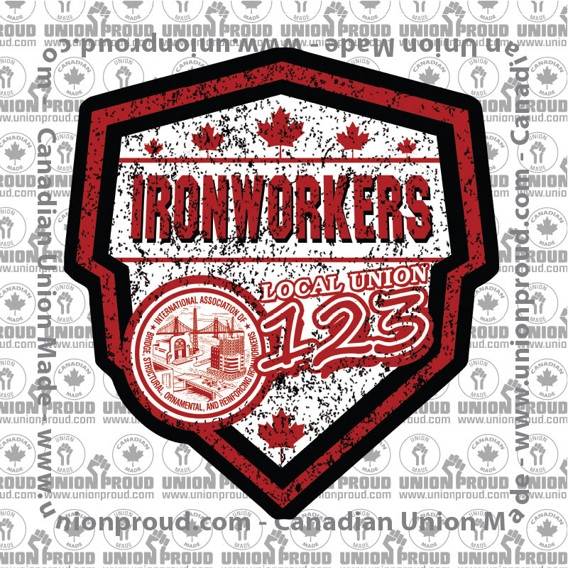 Ironworkers Canada Shield Union Decal