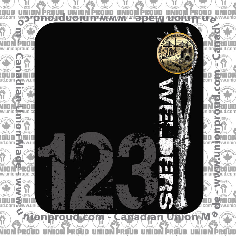 IW Welders Skeleton Hand Union Decal