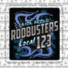 IW Rodbusters Blue Metal Union Decal