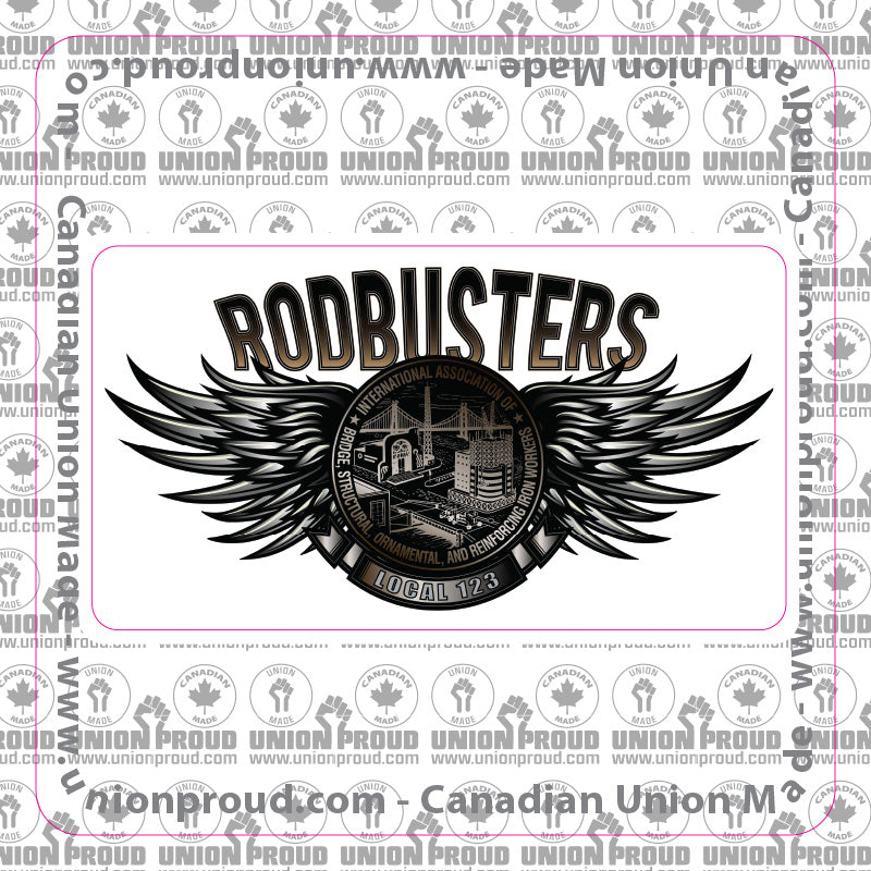 IW Rodbusters Steel Wings Decal