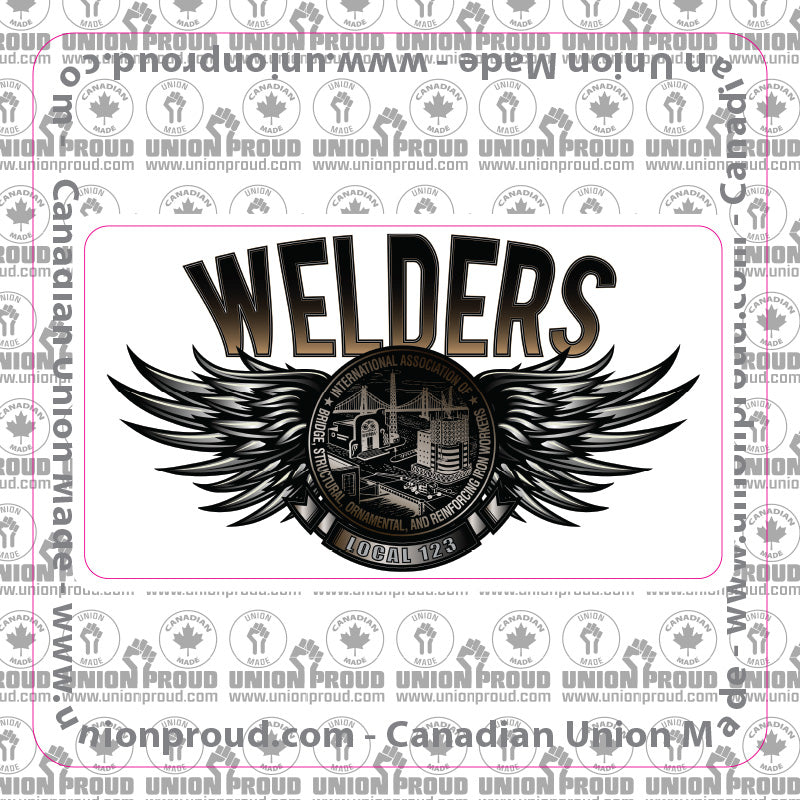 IW Welders Steel Wings Decal