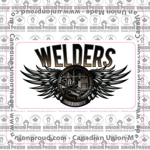 IW Welders Steel Wings Decal