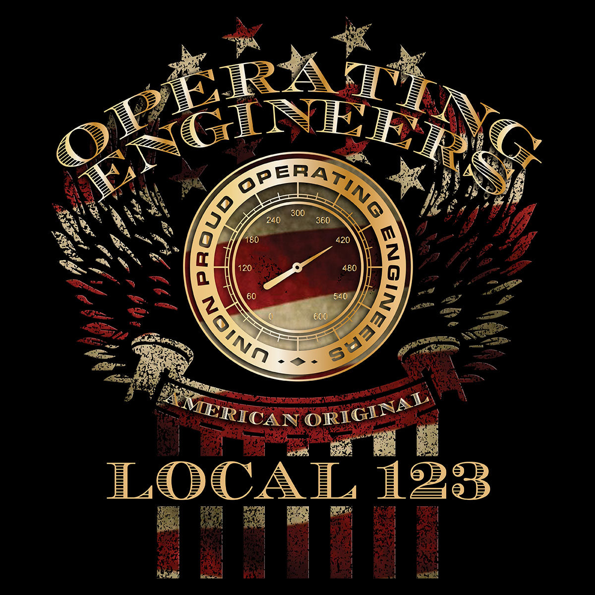 Operating Engineers Winged Eagle Decal