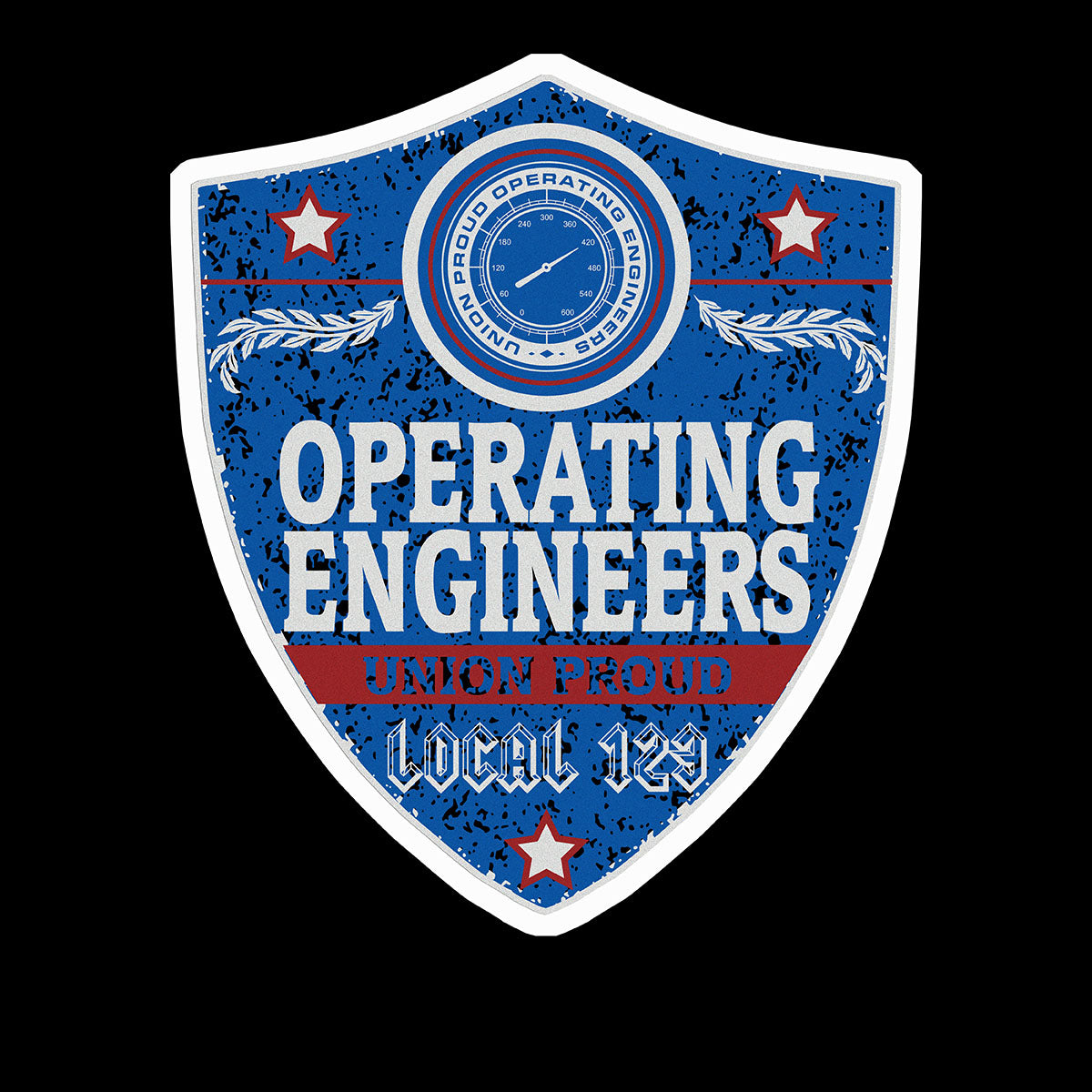 Operating Engineers Blue Shield Decal