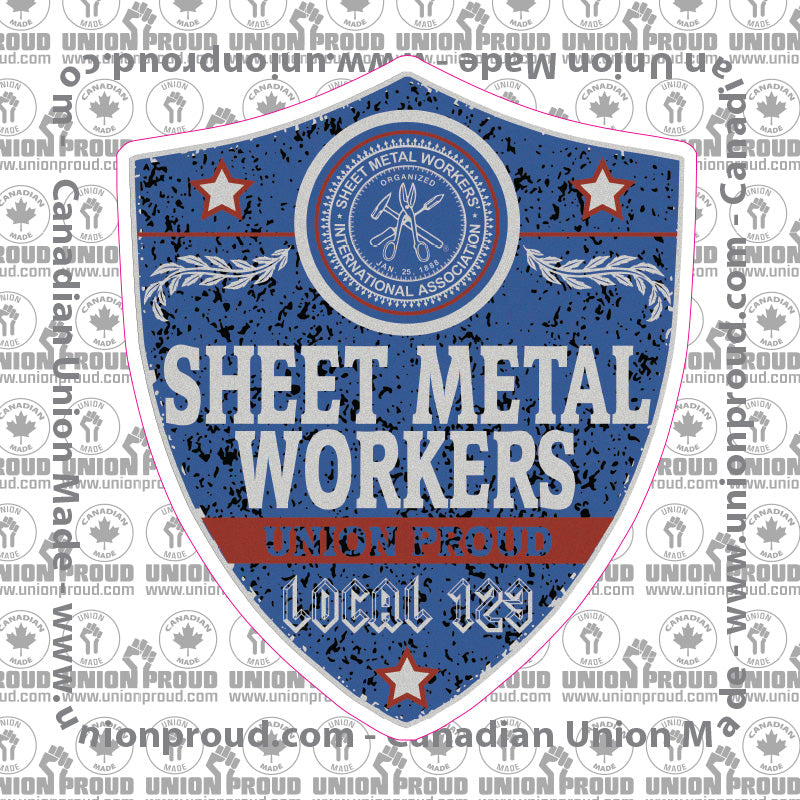Sheet Metal Workers Blue Badge Decal