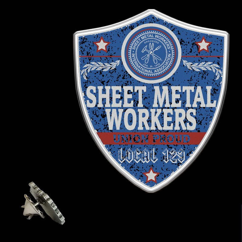 Sheet Metal Workers Blue Badge Lapel Pin