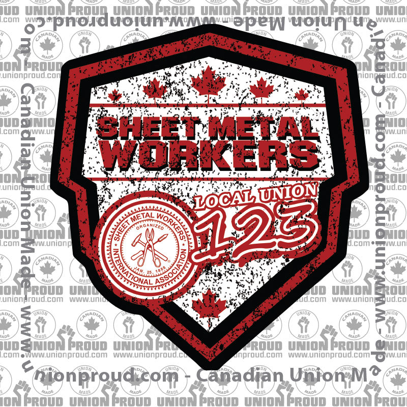 Sheet Metal Canada Shield Union Decal