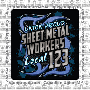Sheet Metal Blue Metal Union Decal