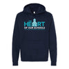 Teal Heart Of Our Schools - Pullover Hoodie