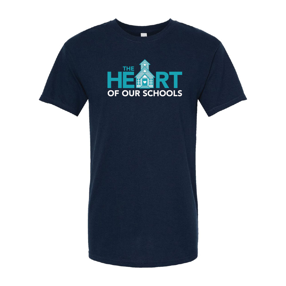 Teal Heart Of Our Schools - Unisex T-shirt