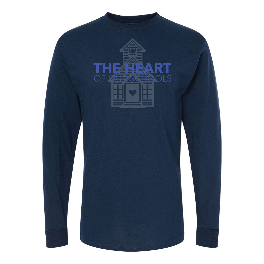 Tone on Tone Heart Of Our Schools - Long Sleeve T-shirt