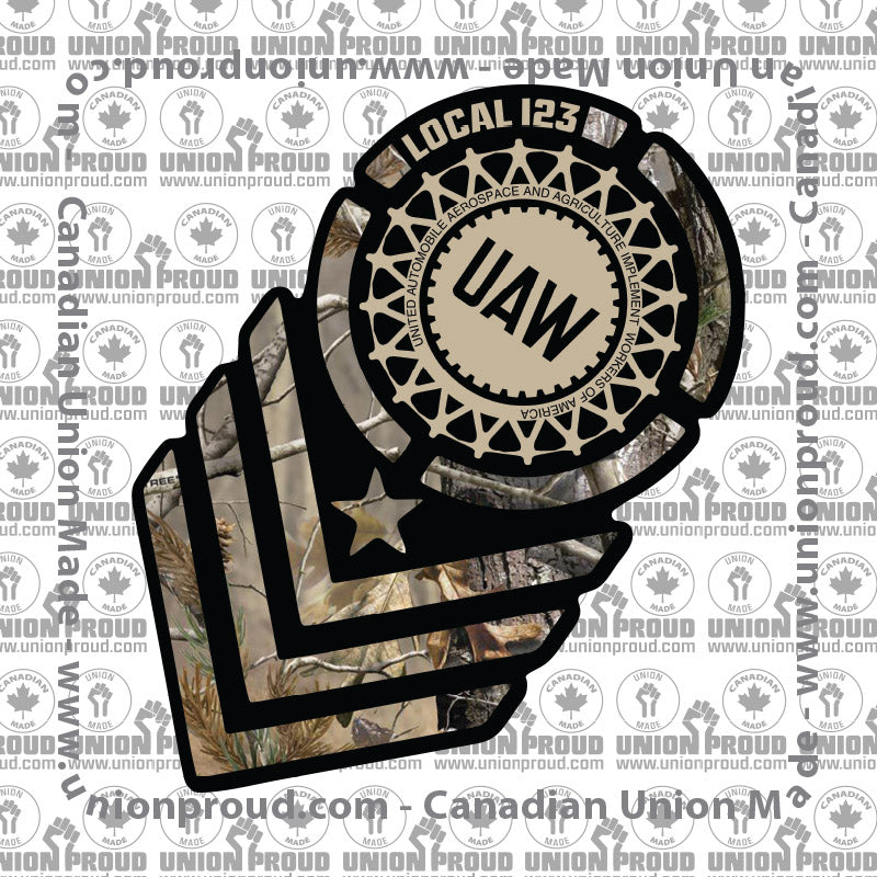 UAW Military Decal