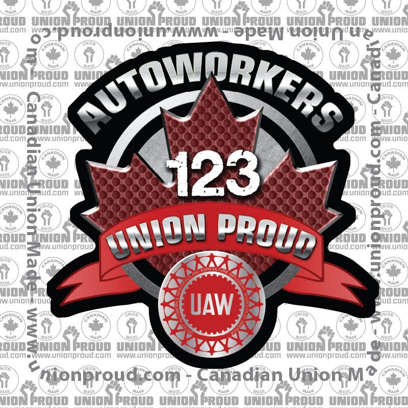 UAW Round Canadian Decal