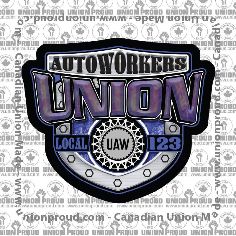 Autoworkers Shield Union Decal