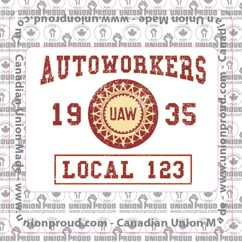 Autoworkers College Union Decal