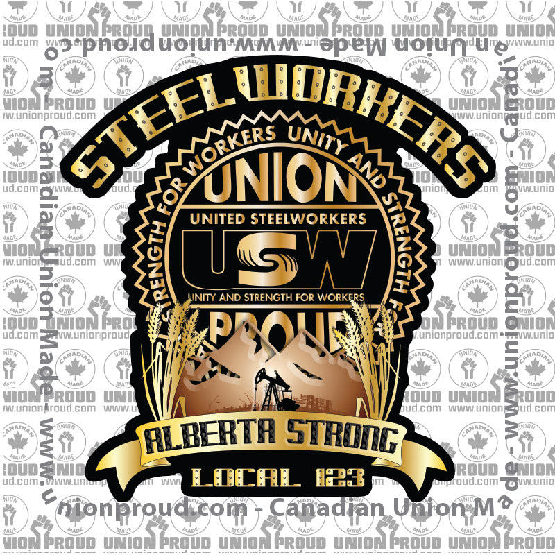 USW Alberta Strong Decal