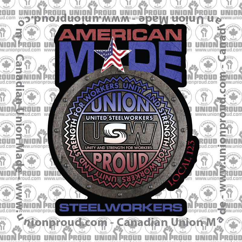 USW Round America Decal