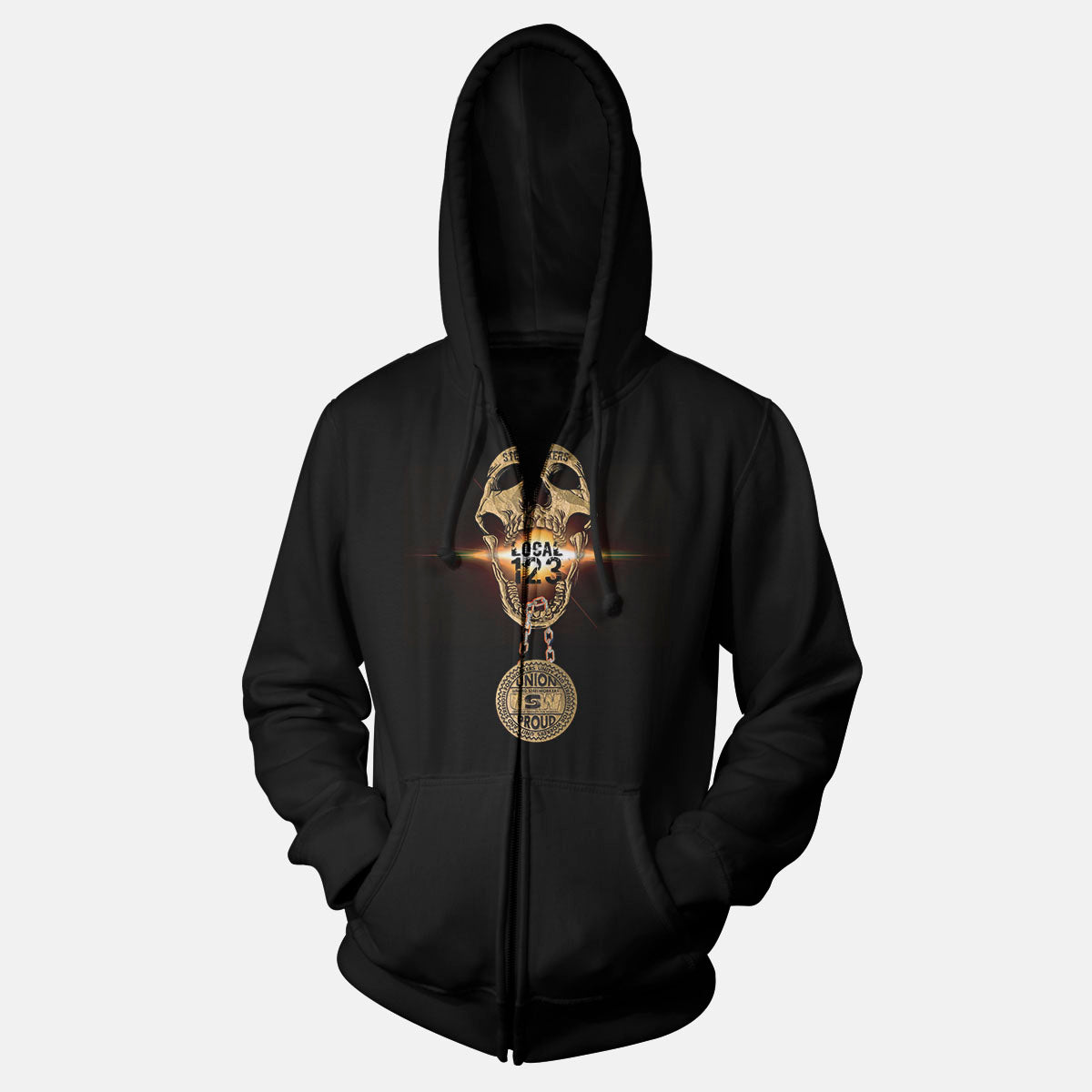USW Steelworkers Skull Medallion Union Apparel
