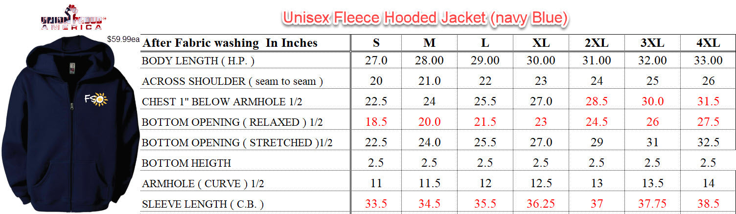 FSO - Custom UNISEX Full Zip Hooded Sweatshirt