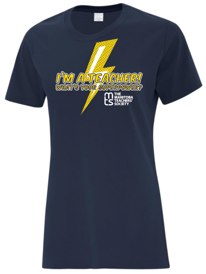 MTS Superhero Teacher T Shirt - NAVY