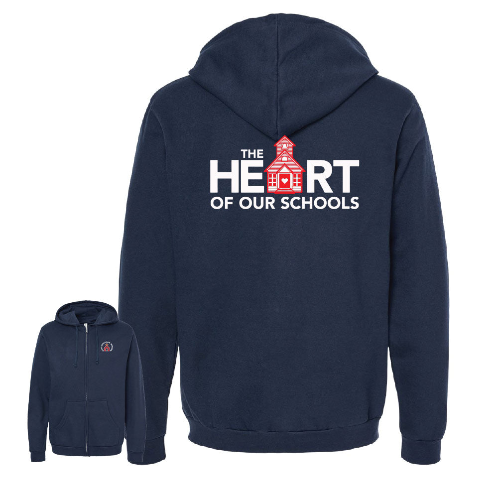 Heart Of Our Schools - Zip Up Hoodie